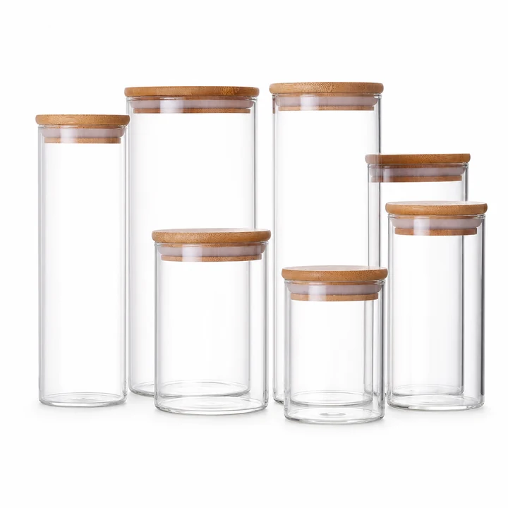 Cylindrical Glass Storage Jar 200-2000ml catalog product image for wholesale review
