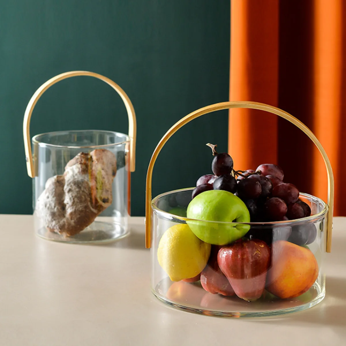 Glass Basket Storage Container Family, catalog model CS9011
