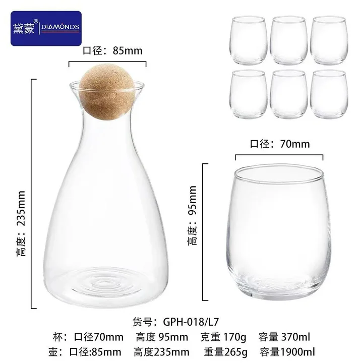 Glass Carafe and Tumbler Set catalog product image for wholesale review