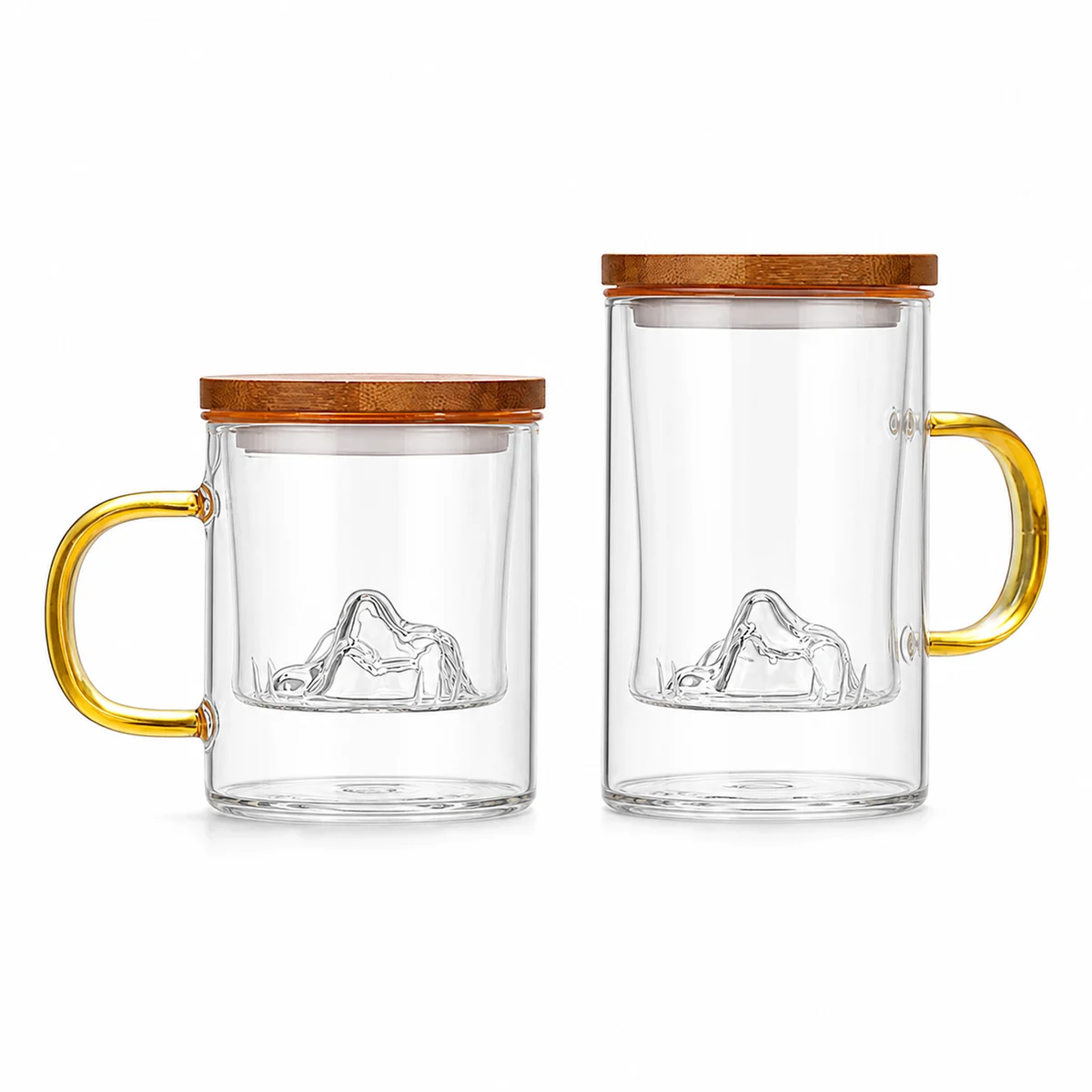 Glass Tea Infuser Mug with Lid with a related real Guangyi supply catalog reference