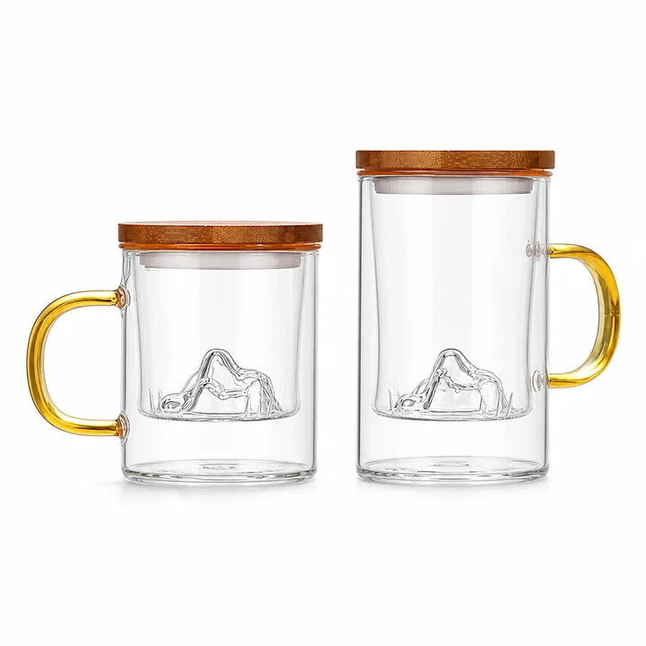 Glass Cup with Lid 350-500ml catalog product image for wholesale review