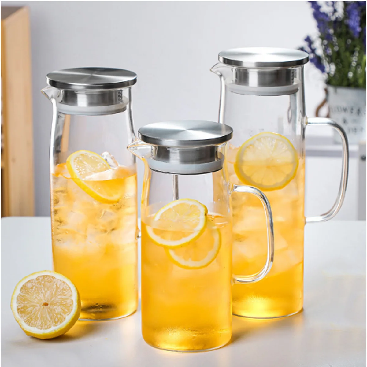 Slim Glass Water Pitcher Family, catalog model SH1024