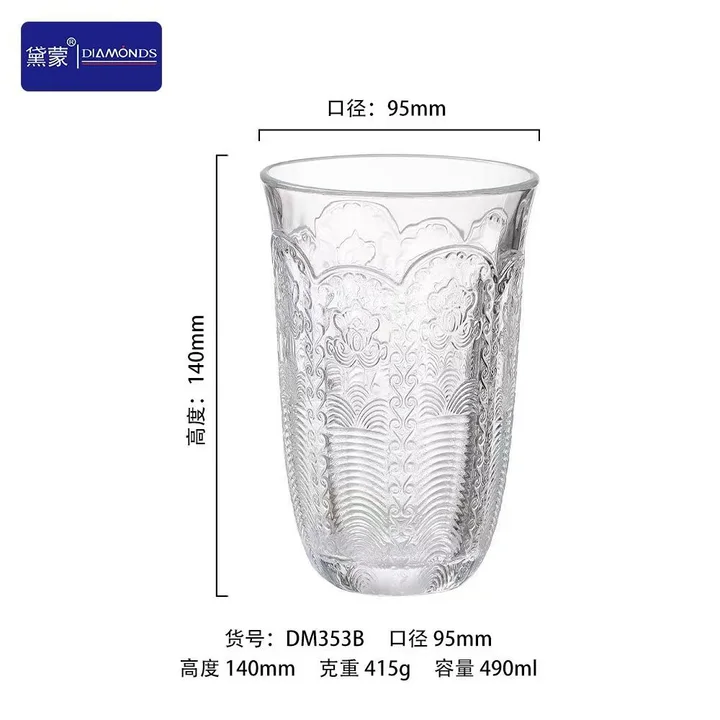 Tall Arabesque Pattern Glass catalog product image for wholesale review