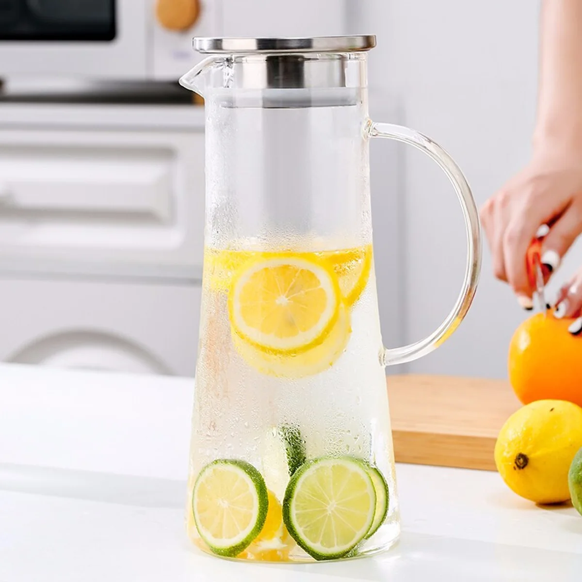 Tall Borosilicate Glass Pitcher, catalog model SH1023