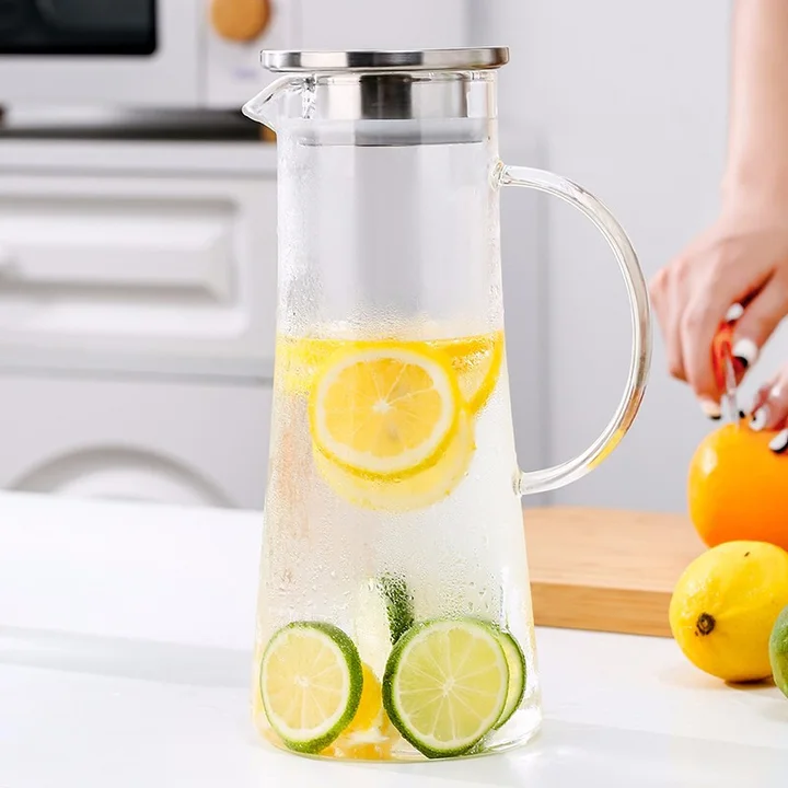 Tall Borosilicate Glass Pitcher catalog product image for wholesale review