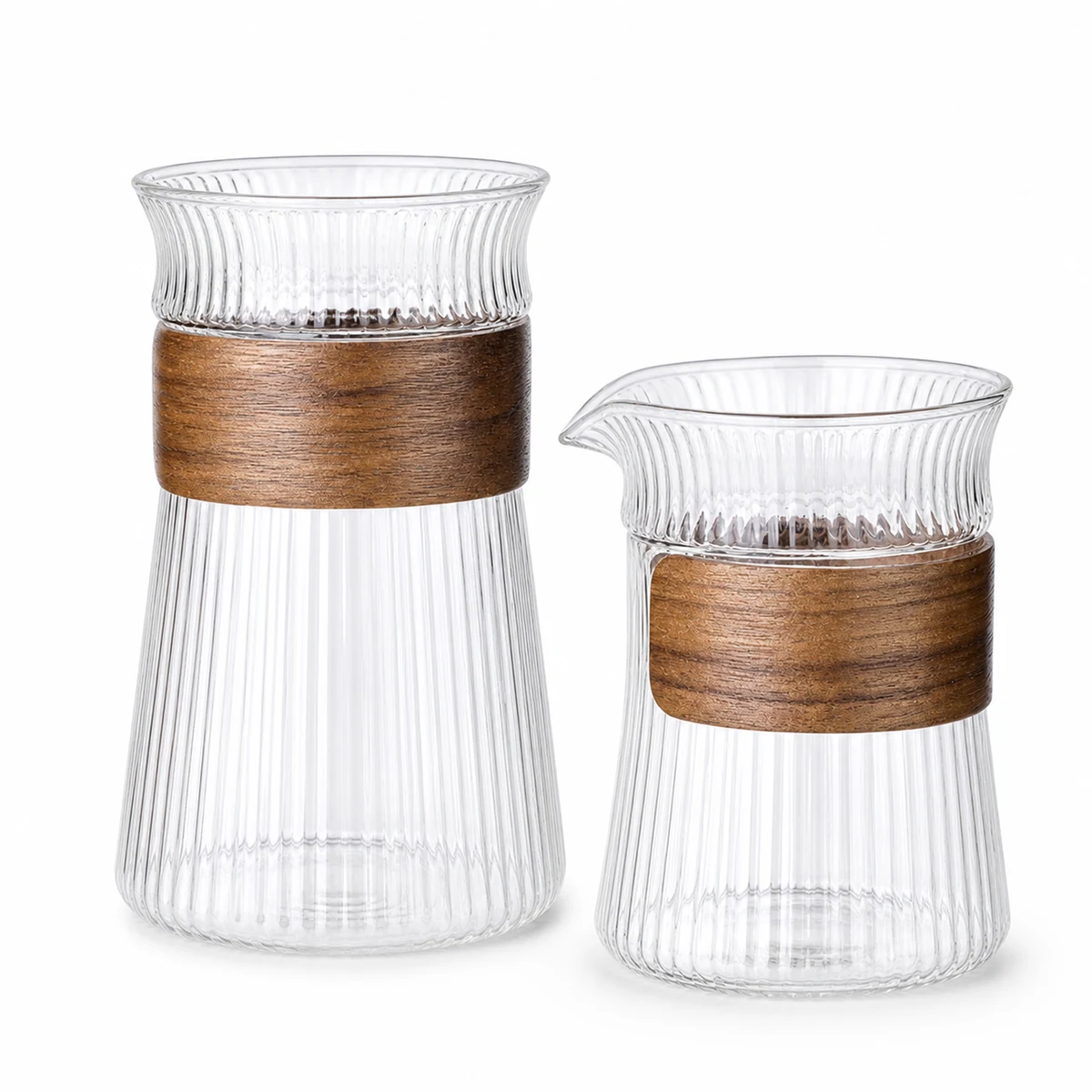 Wood Lid Glass Cup 300ml for OEM wholesale glassware projects
